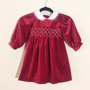 Girls Red Velvet Holiday Dress (3T)